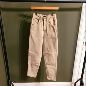 Vintage high waist beige jeans